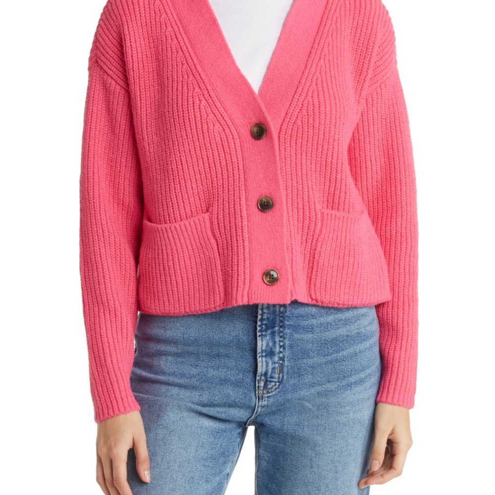 Women's Ribbed Crop Cardigan Sweater (Nordstrom)